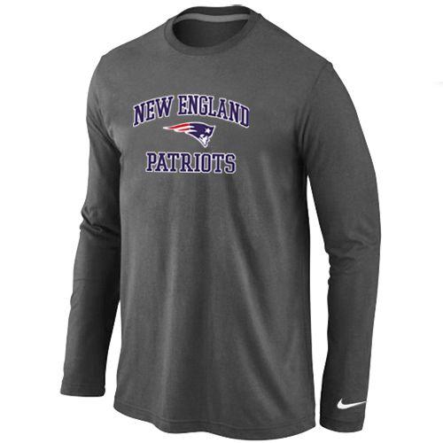 Nike New England Patriots Heart & Soul Long Sleeve NFL T-Shirt - Dark Grey